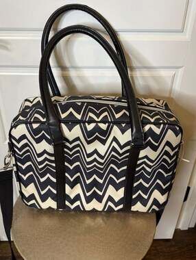 Missoni for Target Black and White Zigzag Laptop Bag Satchel